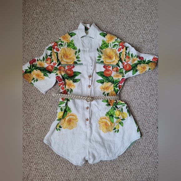 Farm Rio Linen Romper - Picture 4 of 8